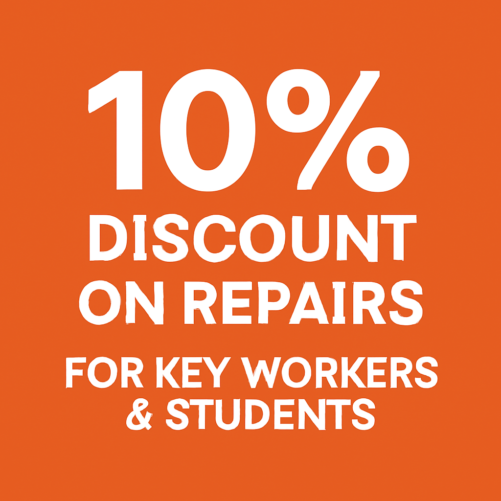 10% Discount on Repairs for Key Workers and Students